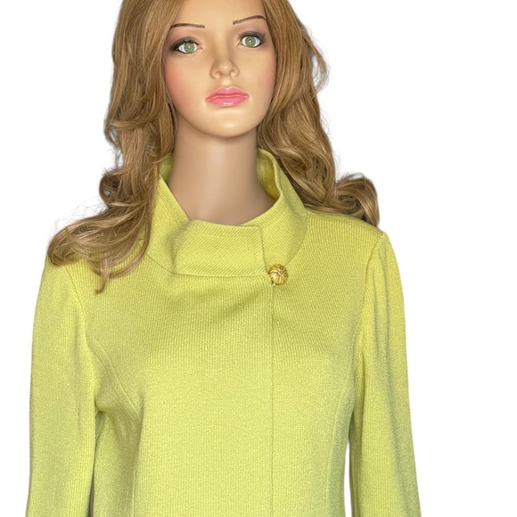 ST.JOHN COLLECTION Lime Green
Jacket with Animal Print Cuffs /skirt Size 8 - Picture 8 of 15